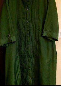 Green Button-Down Top