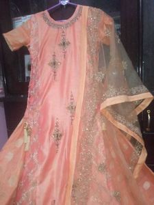 Beautiful Gown With Top Work Party wear