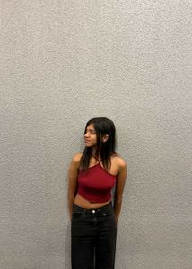 Red Halter Crop Top