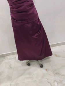 Purple Satin Gown