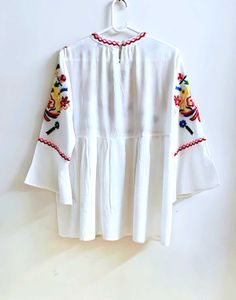 Embroidered White Top