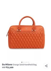 Da Milano Leather Quilted Satchel