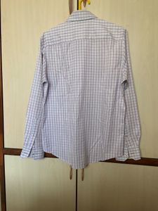 Peter England Men Slim Fit Checkered Shirt