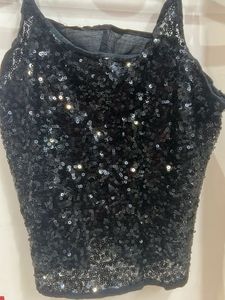 Sequin Black Top