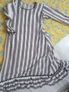 🤍Full White Iner Frock..