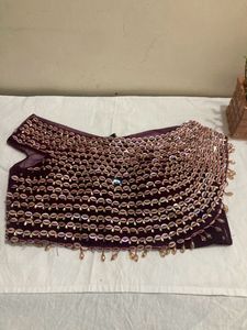 Girlish Partwear Ready To Wear Wine Saree