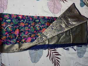 KASHMIRI PASHMINI SAREE WITH BLOUSE PIECE