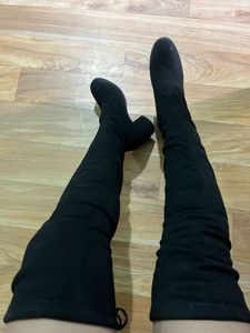 Black Suede Knee boots
