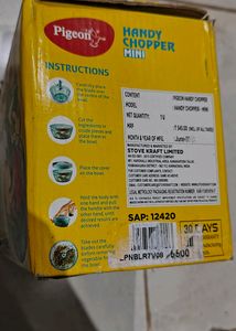 Pigeon Handy Chopper Mini 400ml Capacity Warranty