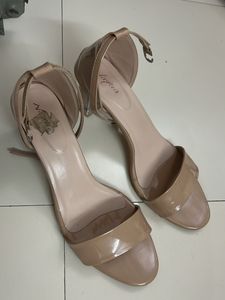 nude strappy heels