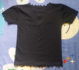 Black Heart Cutout Ruffle Top