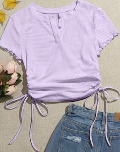 Lavender Drawstring Top