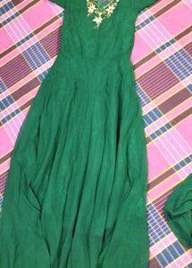 Long Frock With Handwork Full Koti