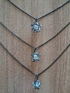 Black 3 Layered Star Necklace