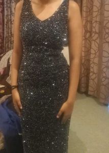 Blue stone Detail dress