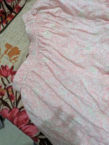 Pink Floral Print Dress