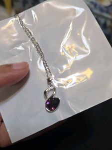 Purple Swan Swarovski Crystal Pendant