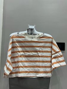 Striped Oversized Crop Top