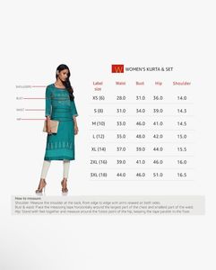 W straight fit kurta
