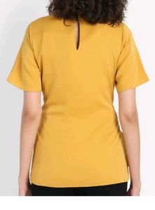 Cover Story Mustard Tie-Waist Top