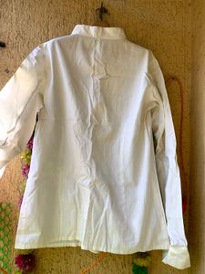 White Chinese Neck Shirt