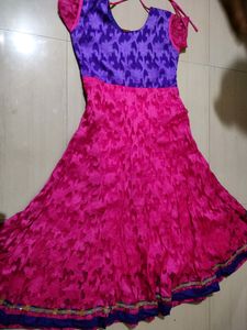 Heavily Embroidery Kurti Gown , Bright Coloured,New Like Condition,Size-XL,Net Fabric