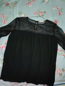 Elegant Black Sheer Top