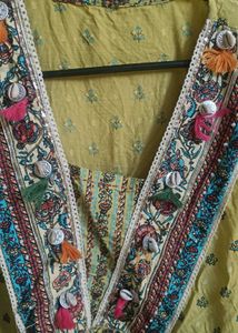 Juniper Lime Greenn Anarkali Kurta