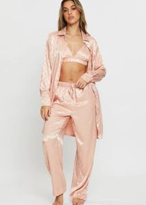Luna Carina  Imported Satin Full  Pajama Set