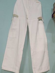 White Cargo Pants