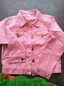 Combo Of Pink And Dark Green Denim Jacket