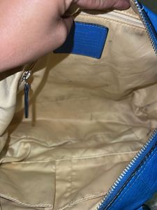 Coach Blue Leather Satchel