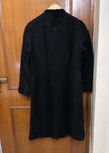 Winter Warm Black Midi Dress