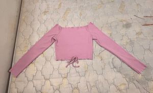 Pink Off-Shoulder Top