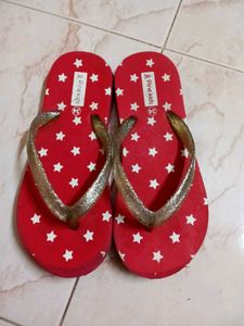 Cute Red Star Flip-Flops Size 5