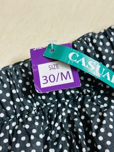 Polka Dot Chic Midi Skirt 🖤🤍