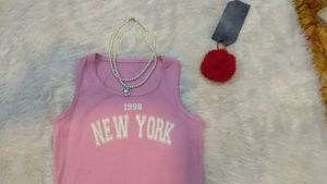 Pink New York Tank Top