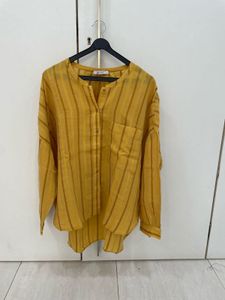 🤩 Mustard Magic! M&amp;S Striped Hi-Low Tunic ☀️
