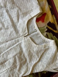 White Pure Cotton Kurti🦋
