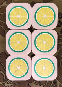 Cute Lemon Slice Coaster ( Pack Of 6 )
