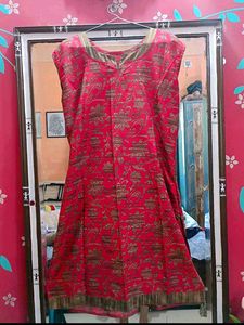 Rose &amp; Brown Floral Salwar Kameez