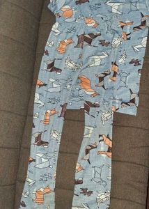 Dog Print Girls' Pajama Set