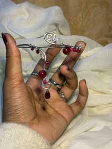 Red Beaded arm Cuffs