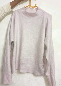Baby Pink Knit Pullover Sweater 🌸