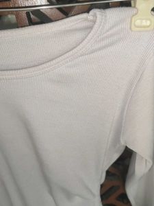 Cute White Long Sleeve Top