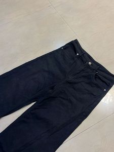 BLACK H&amp;M WIDE LEG JEANS