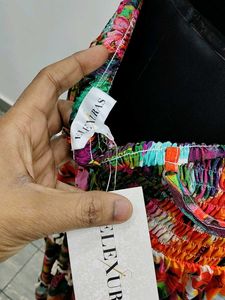 Tropical Print Maxi Dress