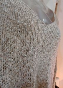 Oversized Mesh Sheer Knitted Top