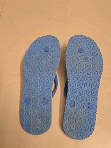 Blue Floral Flip-Flops - Size 8