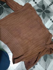 Brown Knit Cardigan